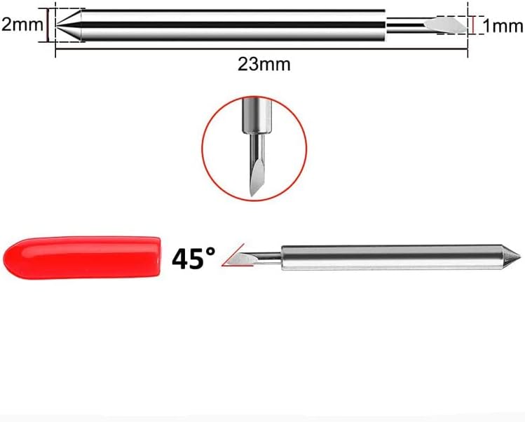 PLOOTA 80Pcs Die Cut Blades for Air 2/Air 3, 30 Fine Point, 45 Standard, 60 Deep Cut, Carbide Blades, Blue, Red, Multicolor - Image 3
